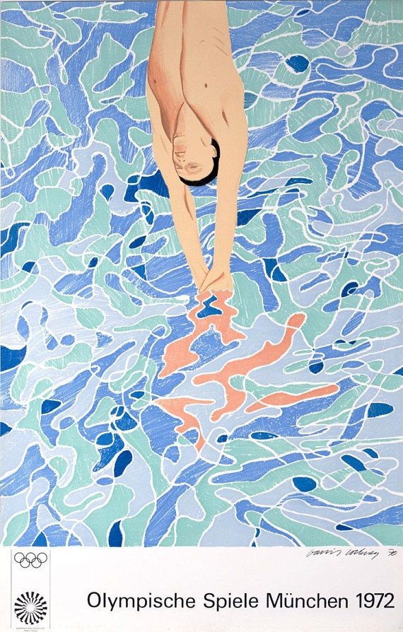DAVID HOCKNEY - 'the Diver' - High Quality Lithographic