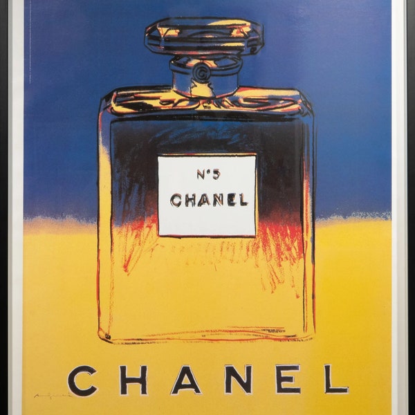 ANDY WARHOL - Chanel No 5 advertising poster - rare (Limited edition. Chanel, France)