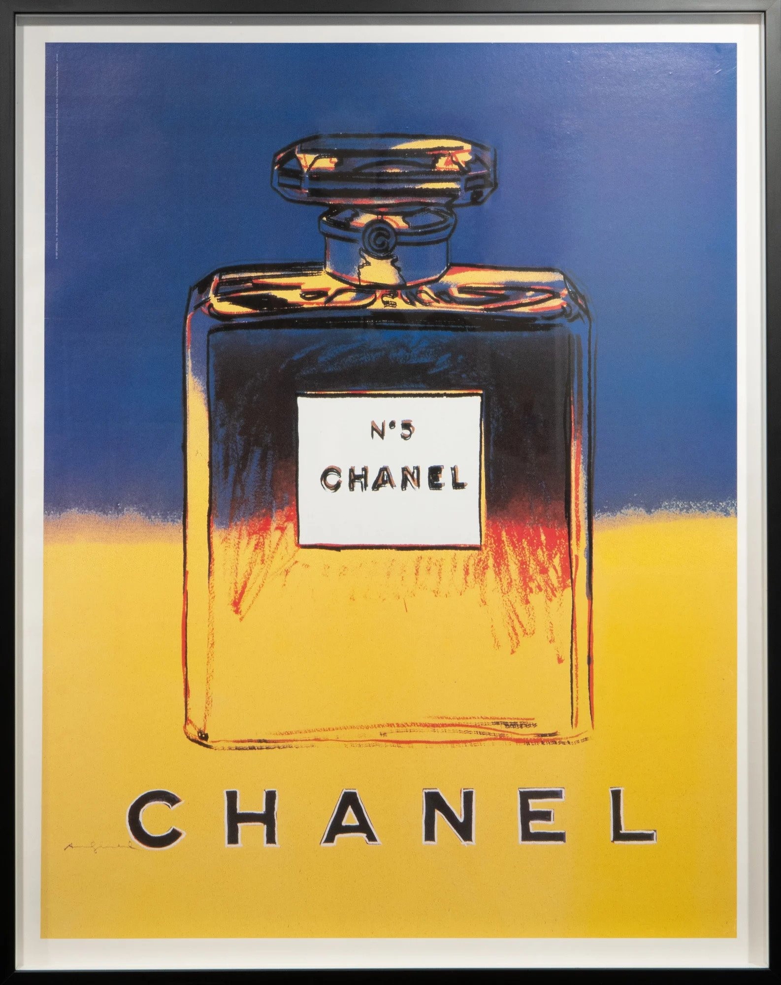 ANDY WARHOL - Chanel No 5 advertising poster - rare (Limited edition.  Chanel, France)