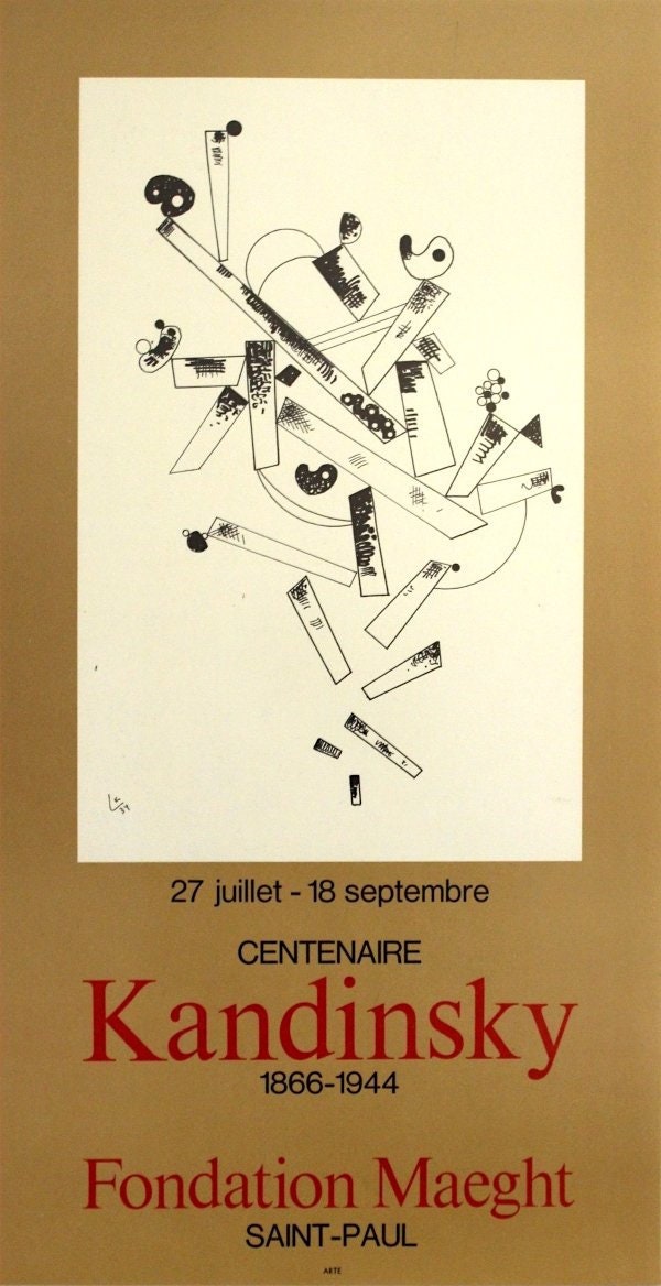 WASSILY KANDINSKY - Original Vintage Exhibition Poster - C1966