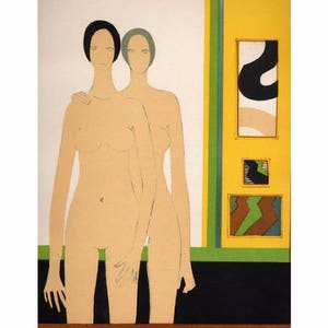 ANDRE MINAUX - &#39;Double&#39; - rare limited edition vintage lithograph - c1974 (edition of 25. Picasso Int)