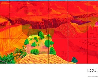 DAVID HOCKNEY - 'A closer Grand Canyon' - original exhibition poster - very large (First edition of 500. Louisiana Museum of Modern Art)