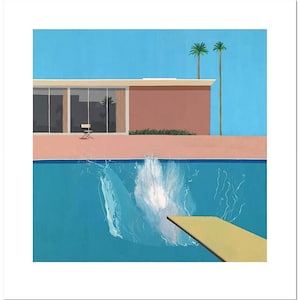 DAVID HOCKNEY - &#39;A bigger splash&#39; - hand numbered print - c1994 (Limited edition of 250. Atelier Jobim, Paris)