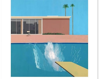 DAVID HOCKNEY Handnummerierter Kunstdruck - 'A Bigger Splash' - um 1994 (Limitierte Auflage von 250 Stück. Atelier Jobim, Paris)