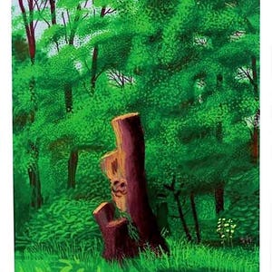 DAVID HOCKNEY - &#39;The Arrival of Spring&#39; - original exhibition poster (Salts Mill Gallery, Yorkshire)