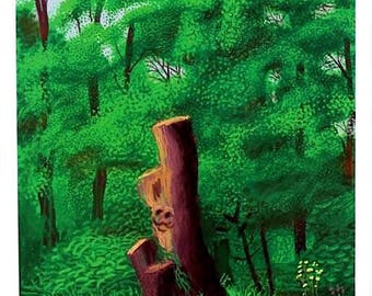 DAVID HOCKNEY - 'The Arrival of Spring' - original exhibition poster (Salts Mill Gallery, Yorkshire)