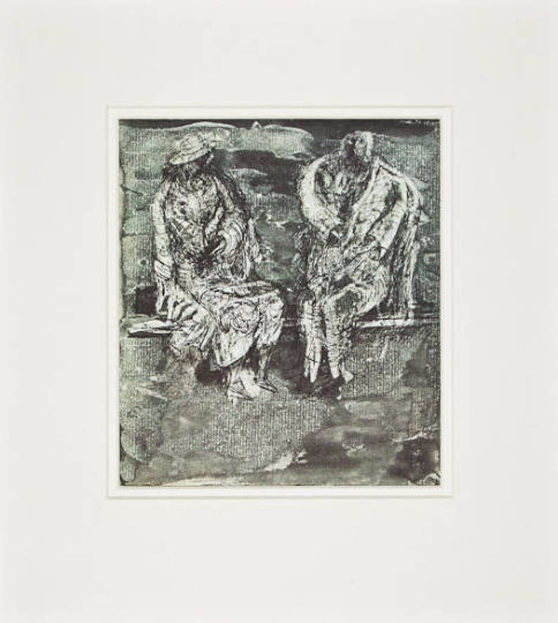 HENRY MOORE 'Shelter sketchbook' vintage offset lithograph c1974 important 20th Century English artist image 2