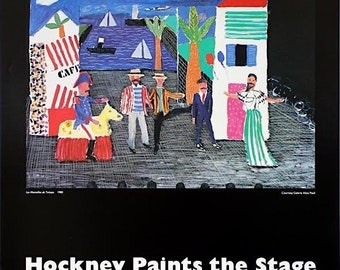 DAVID HOCKNEY - 'Hockney Paints the Stage' - Original Ausstellungsposter - c1983 - selten (Limitierte Erstausgabe. Walker Art Center) sa