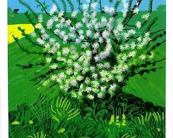 DAVID HOCKNEY - 'The Arrival of Spring' - original exhibition poster (Salts Mill Gallery, Yorkshire)