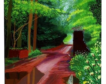 DAVID HOCKNEY - 'The Arrival of Spring' - original exhibition poster (Salts Mill Gallery, Yorkshire)