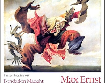 マックス・エルンスト、オリジナル展覧会美術館ポスター - Etsy 日本