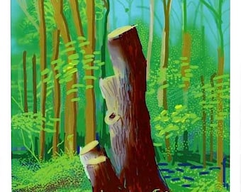 DAVID HOCKNEY - 'The Arrival of Spring' - original exhibition poster (Salts Mill Gallery, Yorkshire)