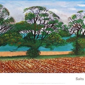 DAVID HOCKNEY - 'Autumn Trees...' - original exhibition poster - large (Salts Mill Gallery, Yorkshire)