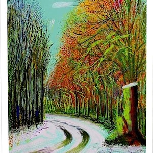 DAVID HOCKNEY - &#39;The Arrival of Spring&#39; - original exhibition poster (Salts Mill Gallery, Yorkshire)