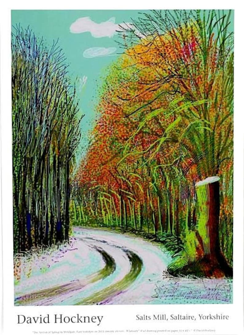 DAVID HOCKNEY 'the Arrival of Spring' Original Exhibition Poster salts