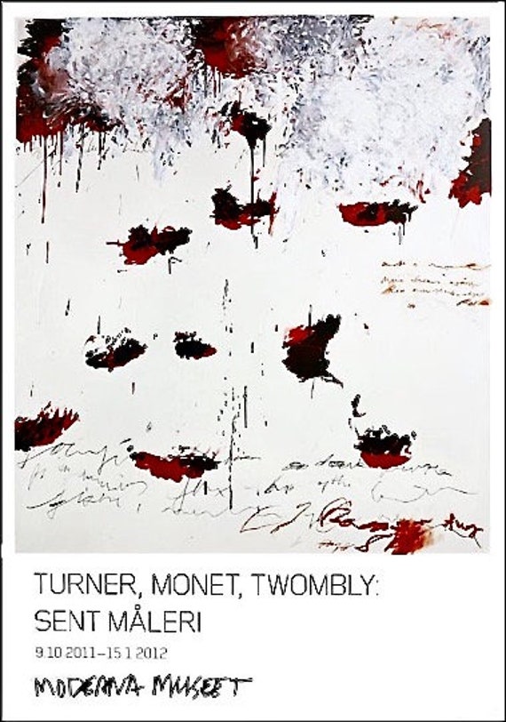 CY TWOMBLY - 'petals of Fire' - Rare Original Exhibition Poster