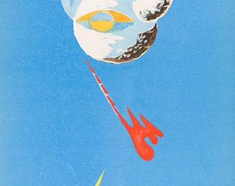 ANDRE MASSON - 'The moon' - vintage original lithograph - c1938 (Limited edition. Teriade/Verve/Mourlot, Paris)