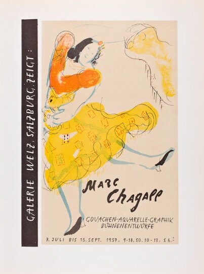 マルク・シャガール　リトグラフ マルク・シャガール - オリジナルリトグラフ - 「Affiches originales