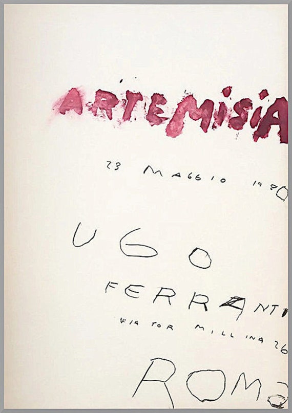 CY TWOMBLY - 'artemisia' - Original Vintage Exhibition Poster