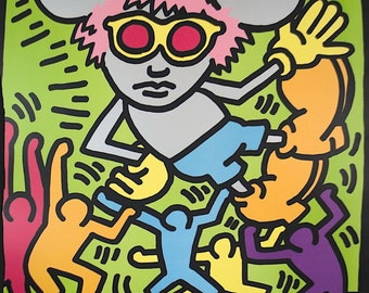 KEITH HARING - '83' - Hand SIGNED Vintage Original Exhibition