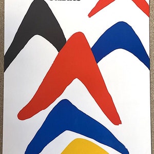 ALEXANDER CALDER - vintage original Lithographie Ausstellungsplakat - c1970 - selten (Limitierte Erstauflage. Maeght/Mourlot, Paris)