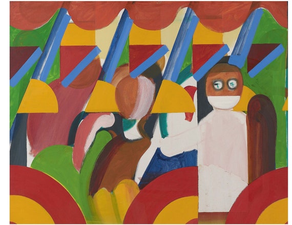 HOWARD HODGKIN - 'Absent Friends' - pôster original da exposição