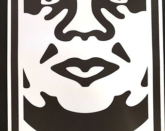 SHEPARD FAIREY - 'Obey giant' - litografía firmada a mano - impresionante (Banksy, interés del arte callejero urbano)