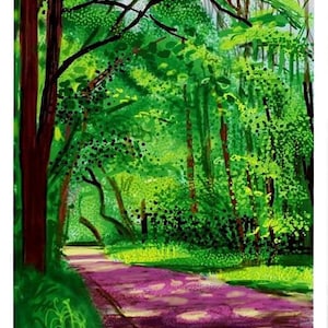DAVID HOCKNEY - &#39;The Arrival of Spring&#39; - original exhibition poster (Salts Mill Gallery, Yorkshire)
