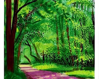 DAVID HOCKNEY - 'The Arrival of Spring' - original exhibition poster (Salts Mill Gallery, Yorkshire)