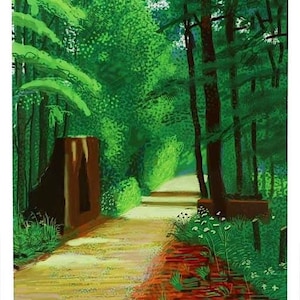 DAVID HOCKNEY - &#39;The Arrival of Spring&#39; - original exhibition poster (Salts Mill Gallery, Yorkshire)