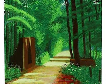 DAVID HOCKNEY - 'The Arrival of Spring' - original exhibition poster (Salts Mill Gallery, Yorkshire)