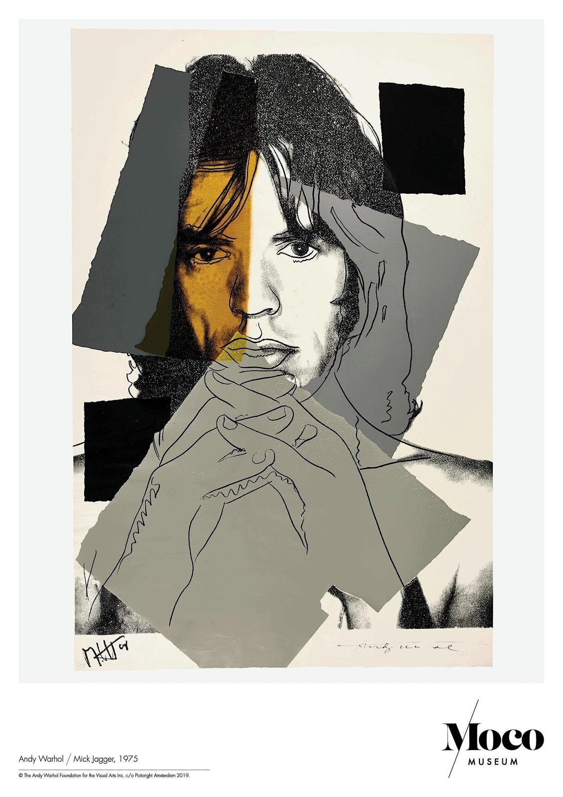新品同様アンディ ウォーホール　 ポスター 「ミックジャガー」デッドストック Andy Warhol（アンディ・ウォーホル）Mick Jagger ミック