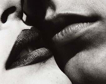 HELMUT NEWTON - 'The Kiss' - hand numbered archival print - c1996 (Atelier Jobim, Paris)
