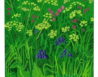 DAVID HOCKNEY - 'The Arrival of Spring' - original exhibition poster (Salts Mill Gallery, Yorkshire)