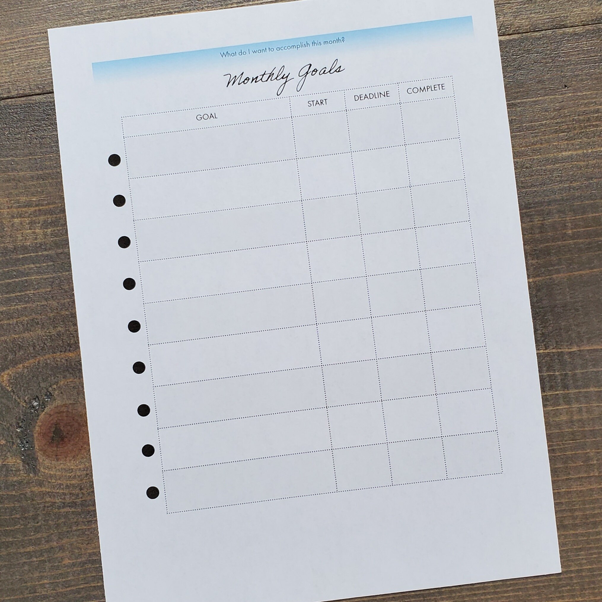 vision board and goal setting weekly monthly printables for etsy