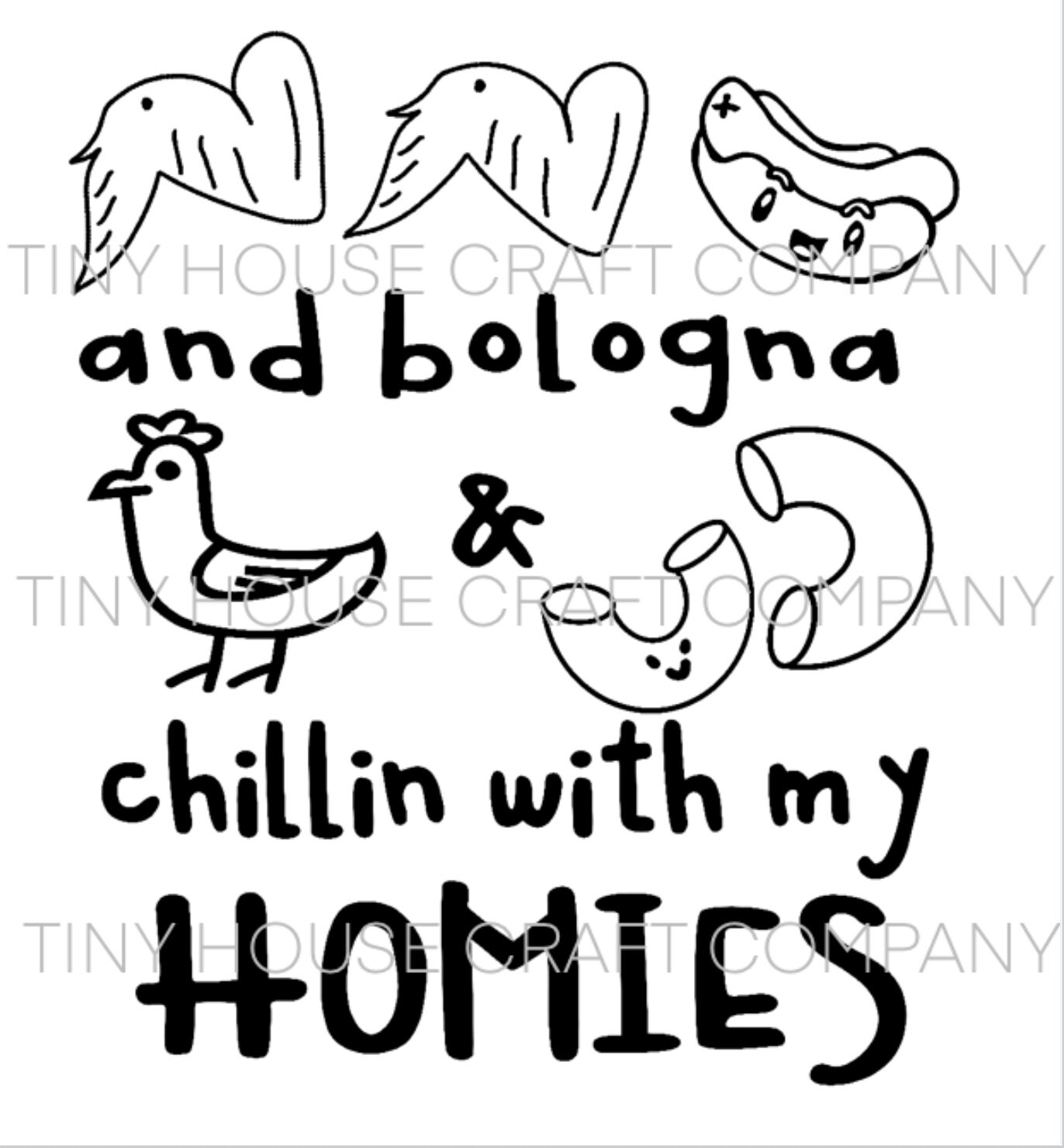Chicken Wing Hot Dog Bologna Macaroni Homies Svg Cut File Etsy