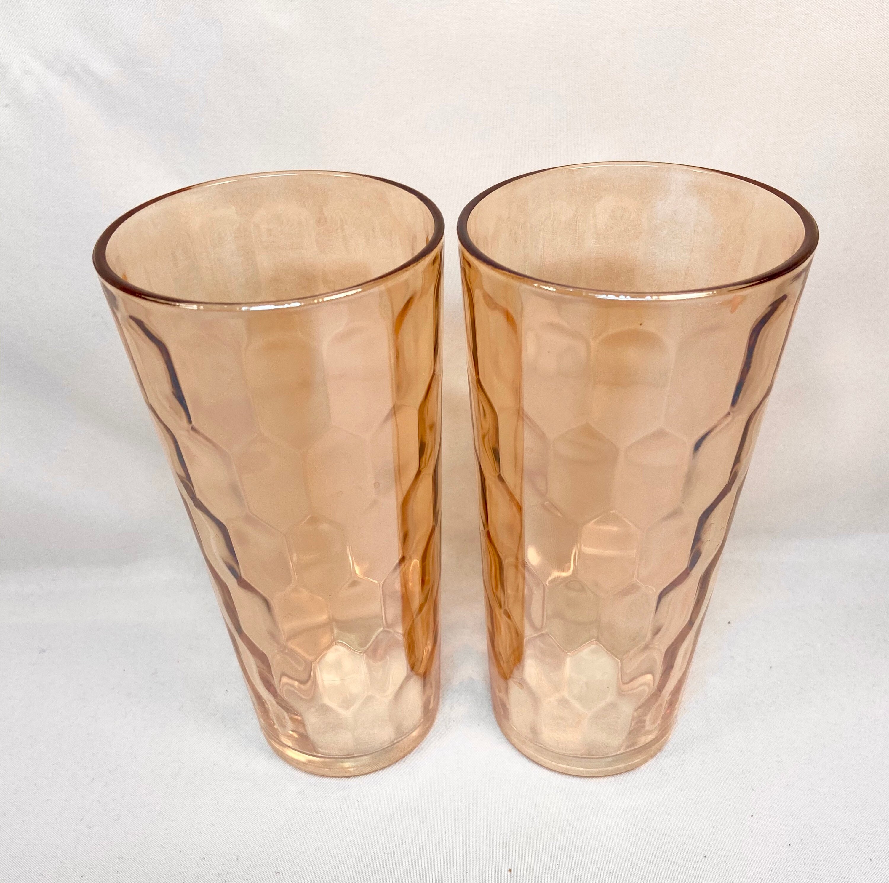 Iced Tea Hex Optic Honeycomb Tumblers Jeanette Glasss ...