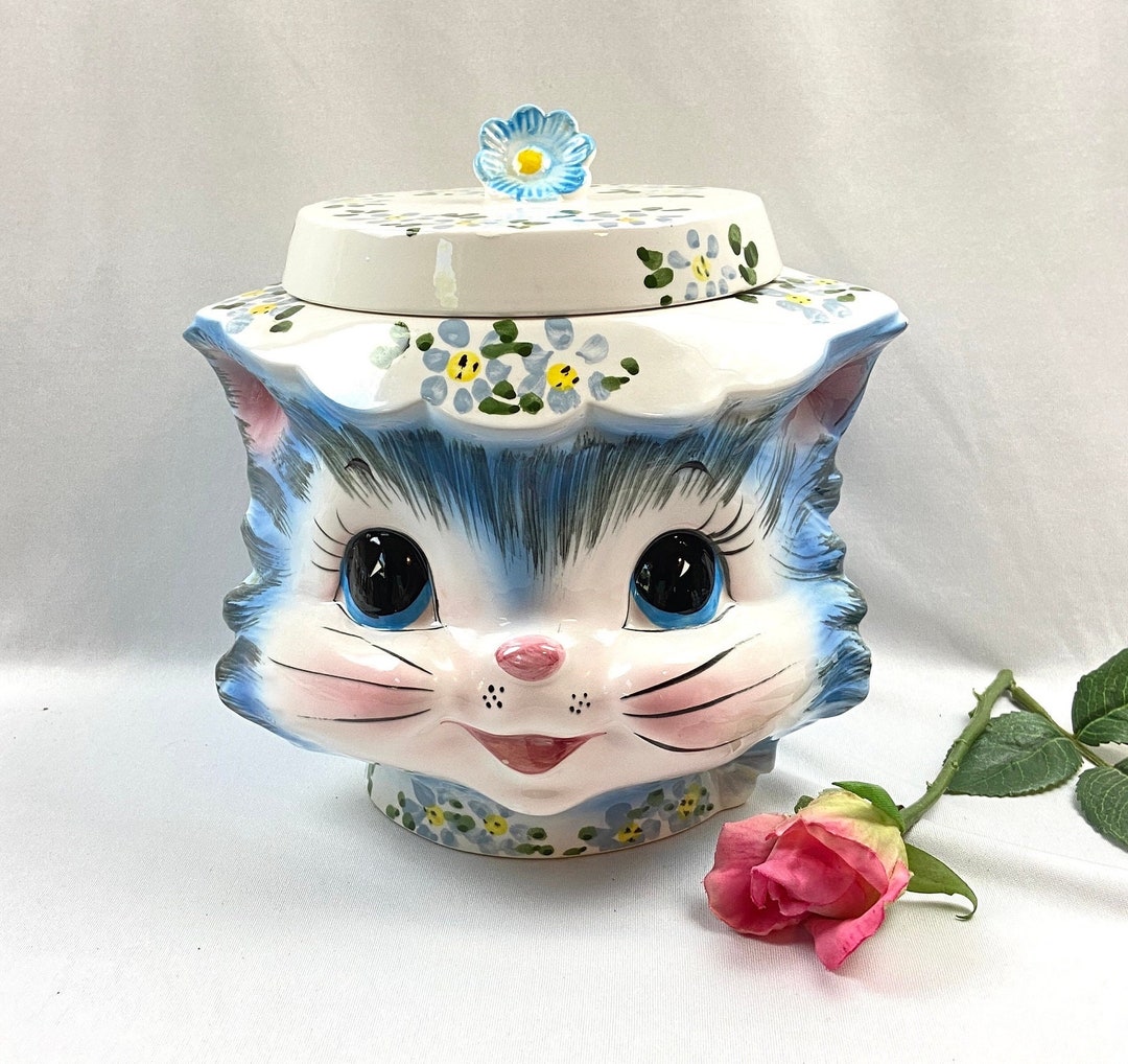 Vintage Miss Priss Cookie Jar Lefton Kitty - Etsy