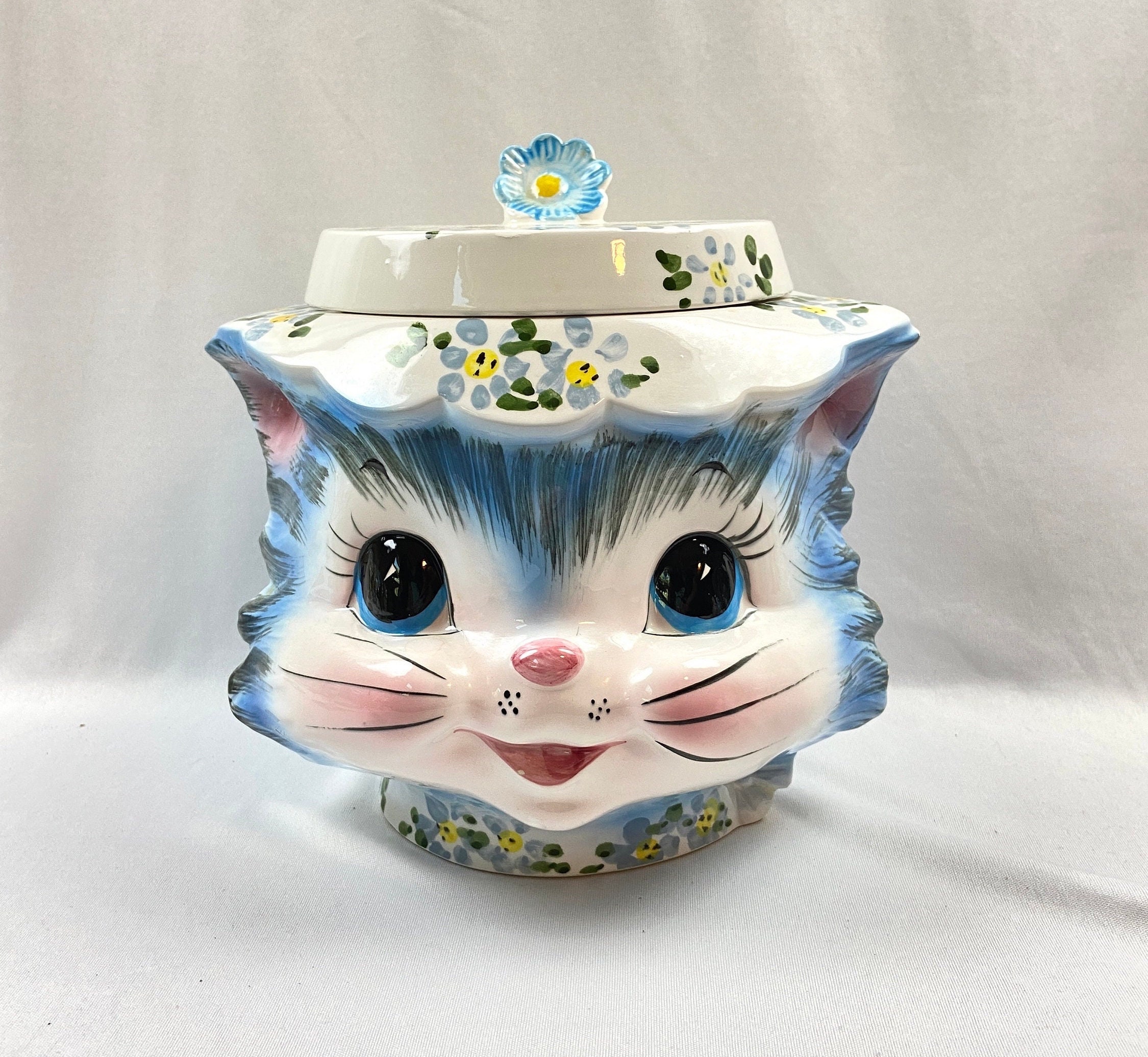 Vintage Miss Priss Cookie Jar Lefton Kitty - Etsy