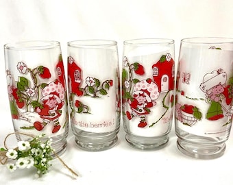 Vintage 1980’s Strawberry Shortcake Drinking Glasses - set of 4