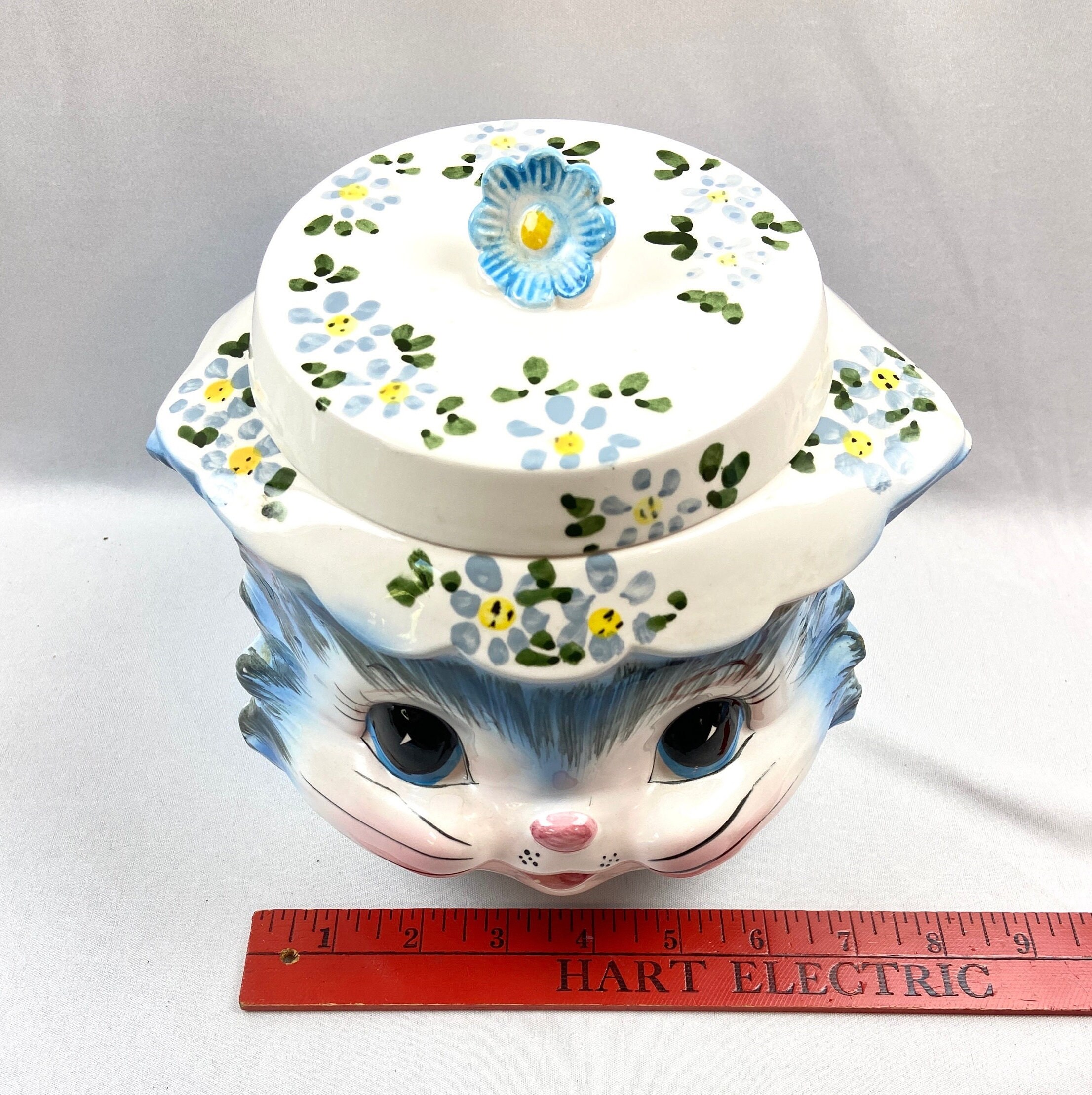 美品 Lefton レフトン ミス プリス キティ キャット クッキージャー Lefton Miss Priss Kitty Cat Cookie Jar #1502 NO Lid!/ Super Cute