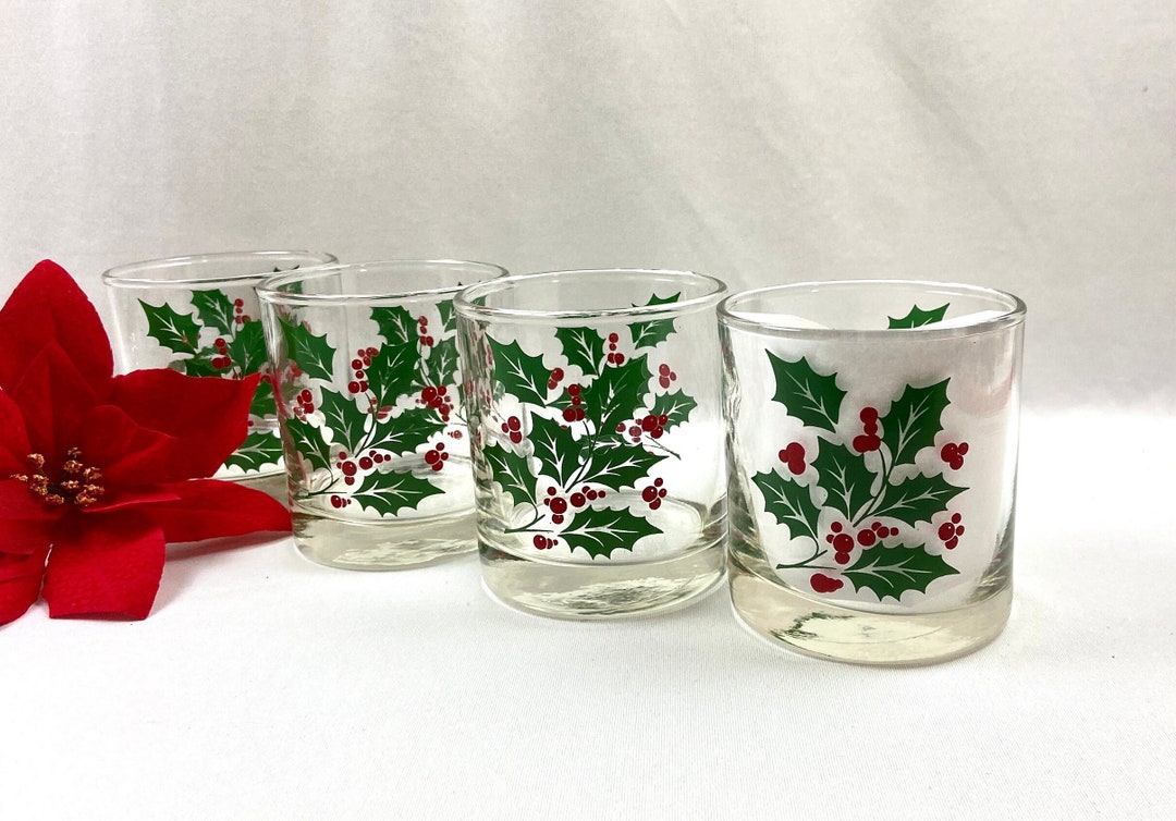 Vintage Christmas Holly and Berry Bartlett Collins on the Rocks ...