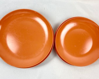 Vintage Oneida Melamine Dinnerware Set Orange Autumn Leaves 34 pieces