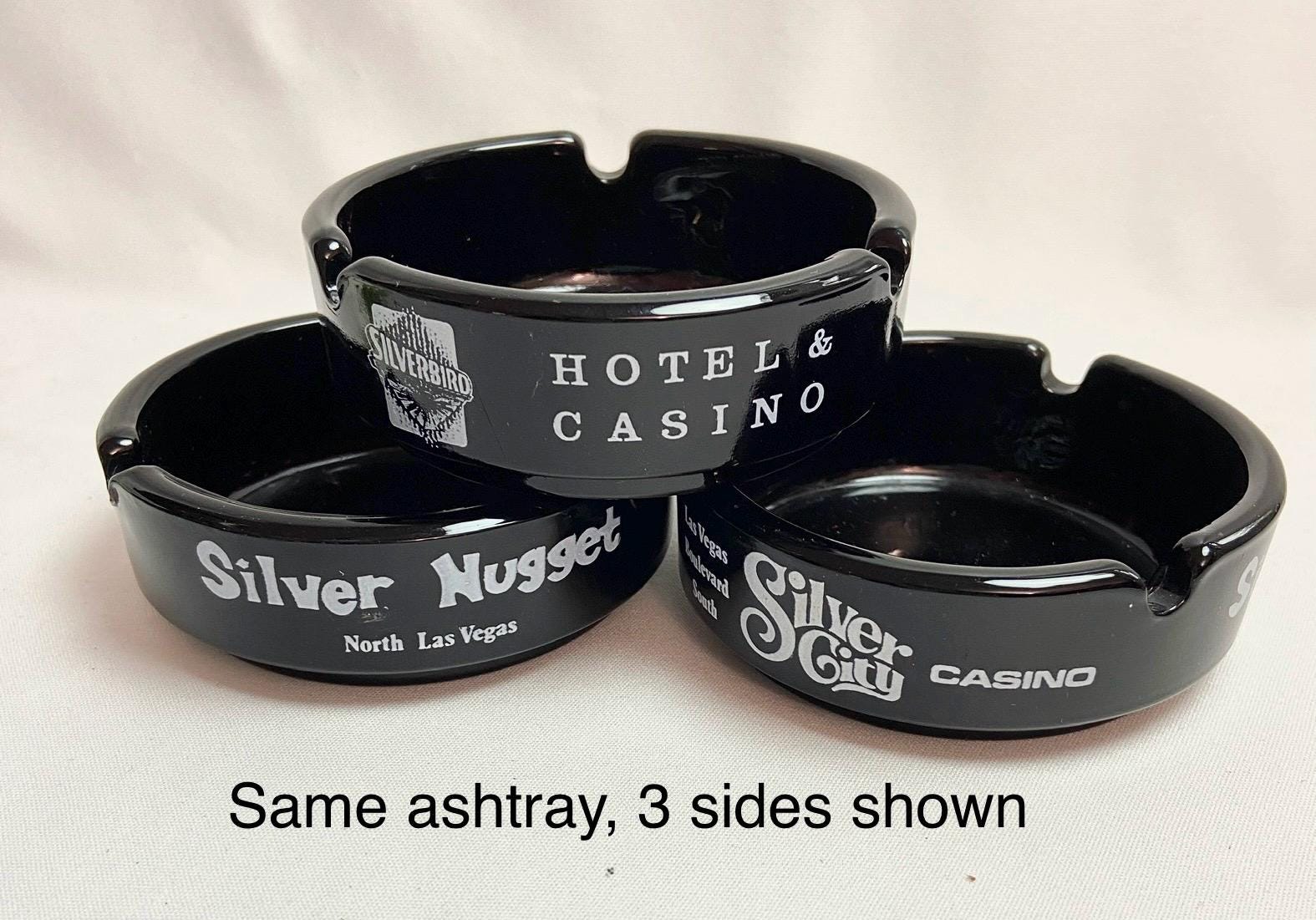 Vintage Mid Century Las Vegas Casino Ashtrays MCM Kitsch - Sold