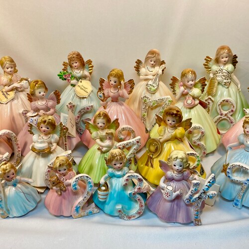 Art & Collectibles Vintage Josef Originals Birthday Angel Figurines