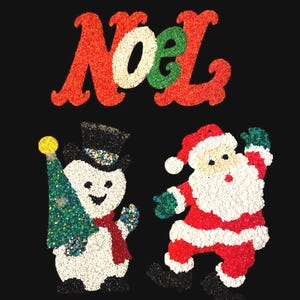 Vintage Melted Popcorn Plastic Christmas Wall Decor Decorations - sold separately