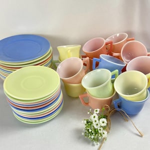 Replacement Pieces Vintage Hazel Atlas Moderntone Little Hostess Childs Tea Set - sold separately