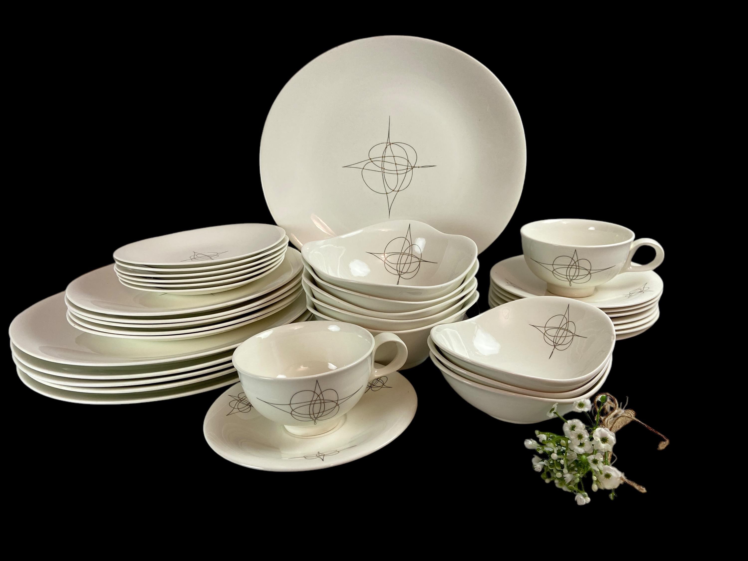 Vintage Mid Century Eva Zeisel Fantasy Atomic Dinnerware Plates Bowls Coffee Cups - sold separately