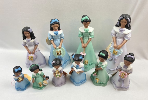 Enesco Birthday Growing up Girl Figurines African American Sold