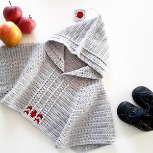 Crochet poncho pattern, baby hoodie poncho, crochet granny, boy or girl outfits, top down, pdf, diy, #39